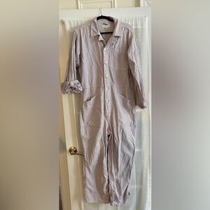 Light Purple Button-Up Jumpsuit